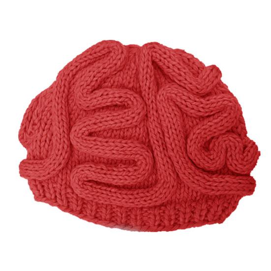 Spoof Horror Brain Knitted Hat Funny Warm Cap Party Headwear Photography Props