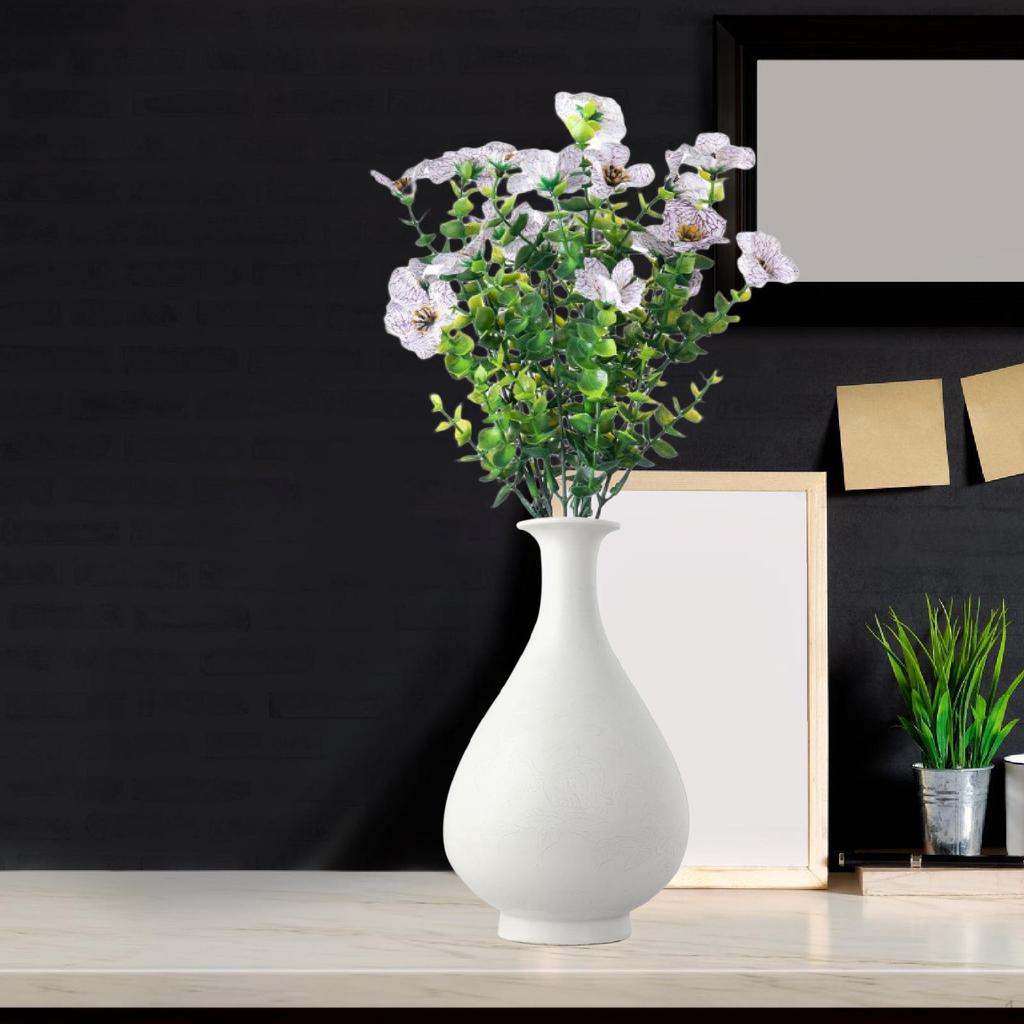 Artificial Violet Flower Bouquet Pick Fake Plant Faux Branch for Backyard