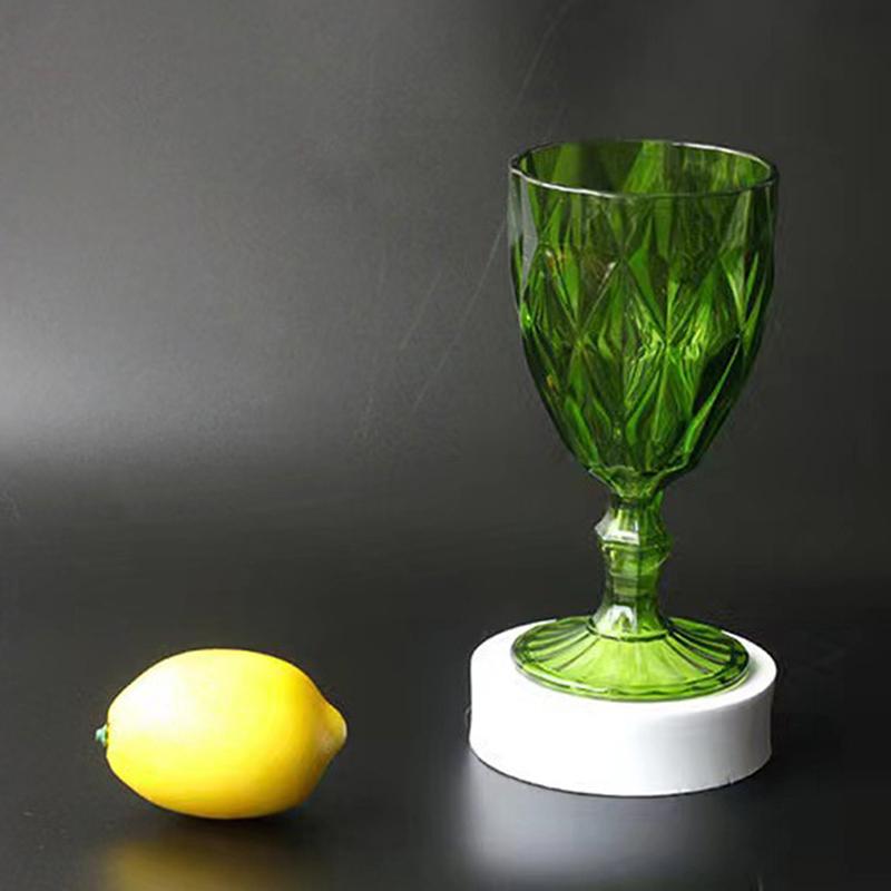 

Пластиковые стаканы для вина, винтажные стаканы для вина, 330 мл, рельефные стаканы для сока зелёный