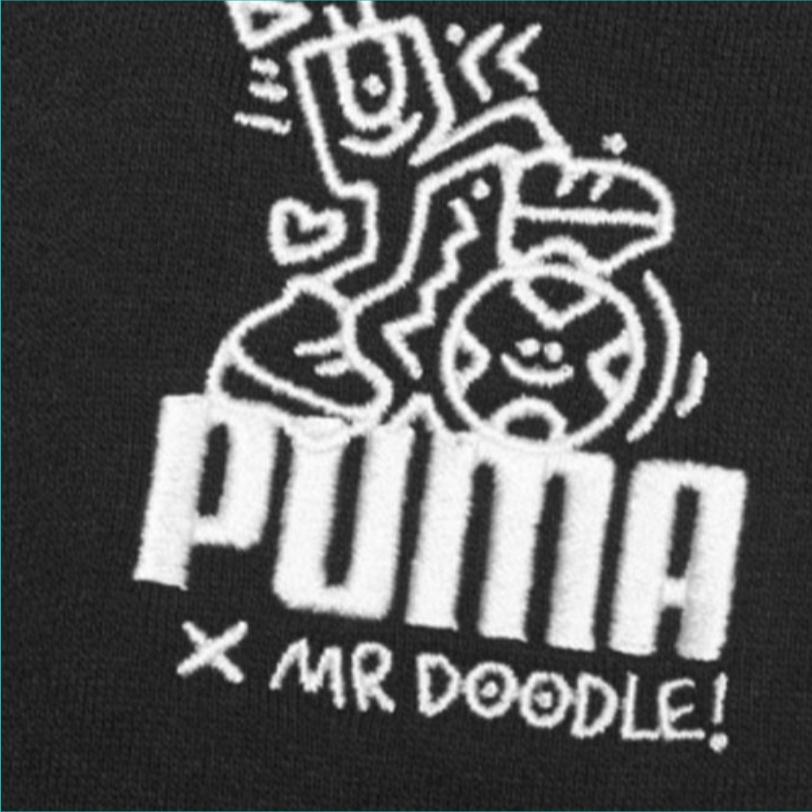 PUMA x Mr Doodle Pants 'Black White' Men's 59865051
