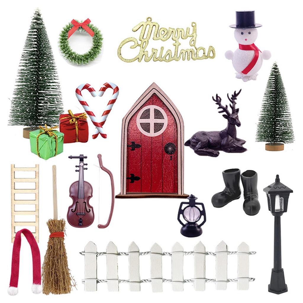 1:12 Doll House Accessories Set Miniature Door Decorations for Holiday Party Birthday Gift Type 2