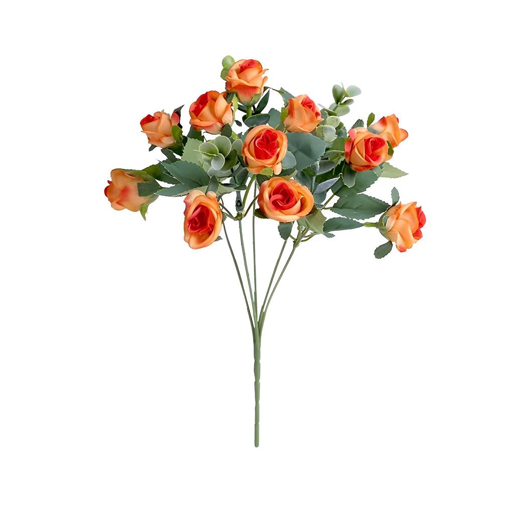 

Искусственные листья эвкалипта Шелковые розы Цветы Искусственный букет Цветок Многоголовые пластиковые вазы для свадебной вечеринки Домашние вазы