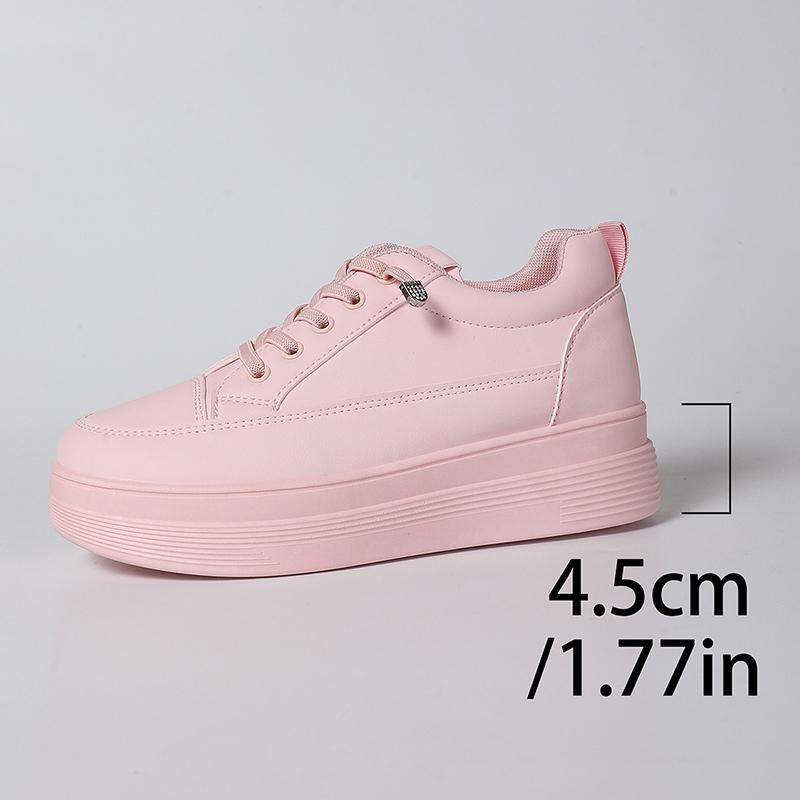 Fashion Plus Size Fashion Pink Platform Sneakers for Women 2025 Autumn Non Slip Thick Sole Vulcanized Shoes Woman Casual Sports Sneakers