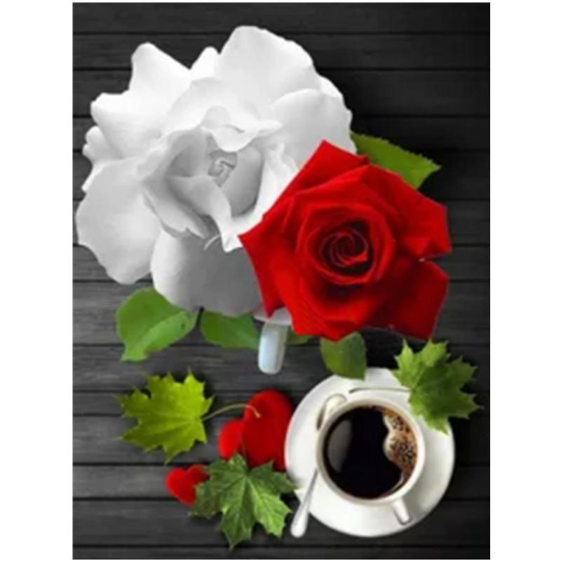 Pictură cu diamant DIY 5D, peisaj cu flori frumoase, broderie cu diamante, kit cu punct de cruce, mozaic cu strasuri, decor pentru acasă