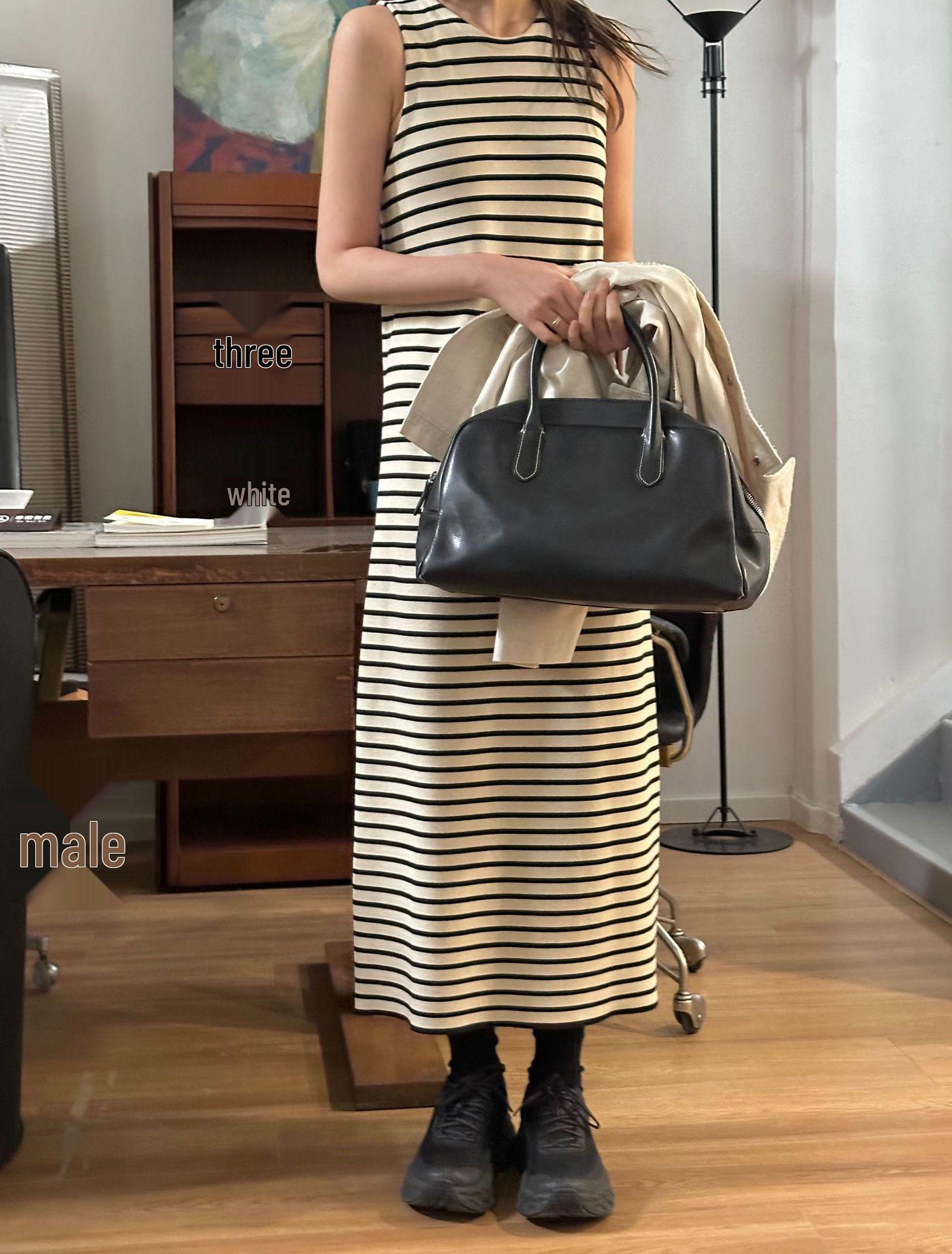 

Classic Round Neck Loose Sleeveless Women s Dress - Wear Alone or Layered Free Size