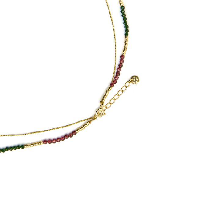 Collier - LUXENTER - Holis - Argent 925 - Or jaune 18k - Zirconium brillant