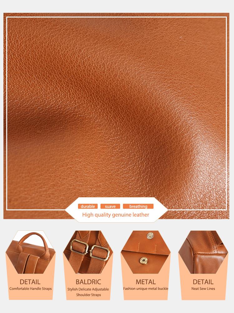 Женский ретро-рюкзак из коровьей кожи Zency — фото 7