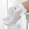 0-24Month Baby Girl Socks Toddler Bow Cotton Summer Mesh Lace Baby Knee Socks Newborn Infant Baby Princess Long Socks 2025 New