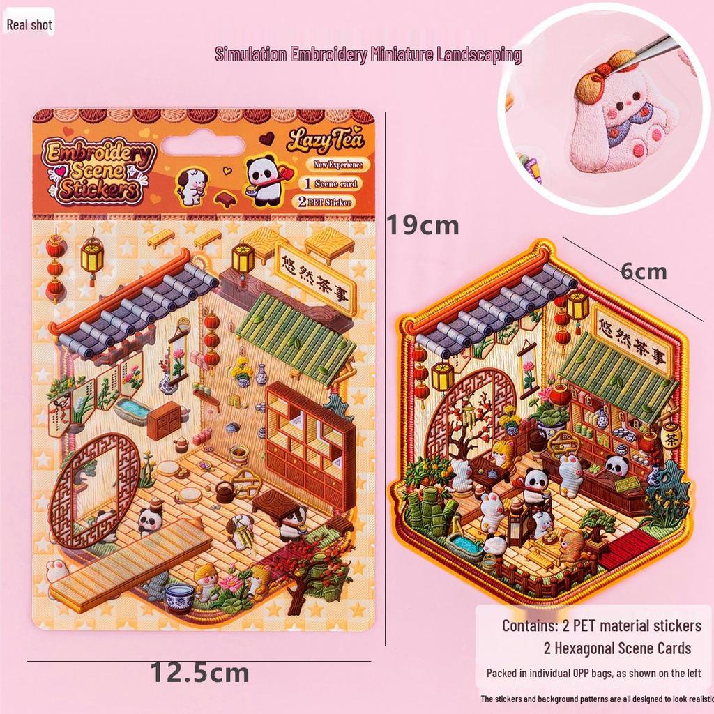 3D Miniature Landscape Stickers - DIY Journal Decoration Decals