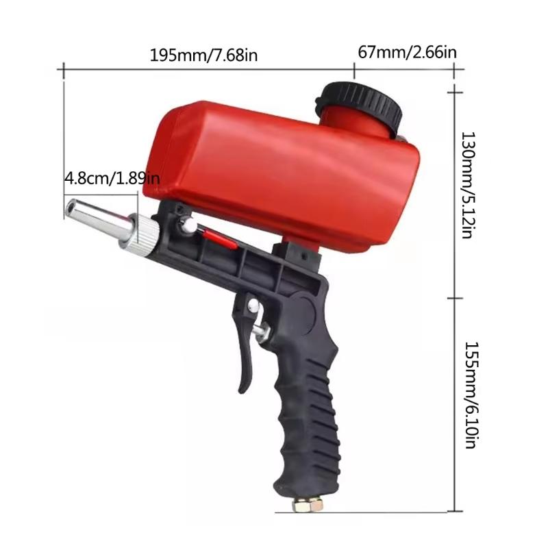 High Performances Gravities Feed Sandblasters Compact Sandblasting Easy to Use Tool for rusts Removal & Paint Stripping
