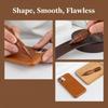 Professional Leather Edge Polishing Tool Multiuse for DIY Leatherwork Projects Wooden Handle for Smooth Finishing
