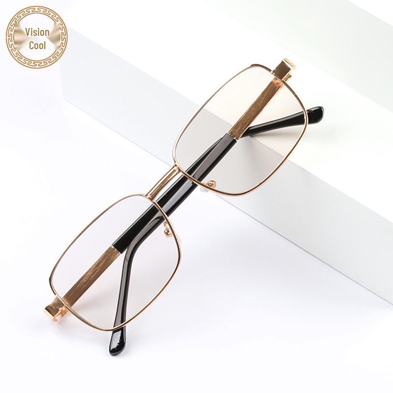 

Men s Full-Rim Crystal and Stone Sunglasses - Light Brown and Clear Plano Lenses
