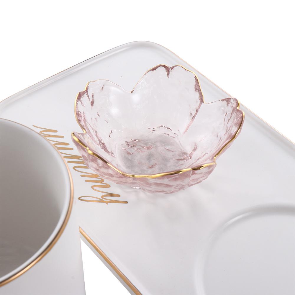 Severský styl Japonská zlatá intarzie Zmrzlinová skleněná miska Ovocný salát Kuchyňské pomůcky Miska na omáčku Nádobí Kořenící talíř