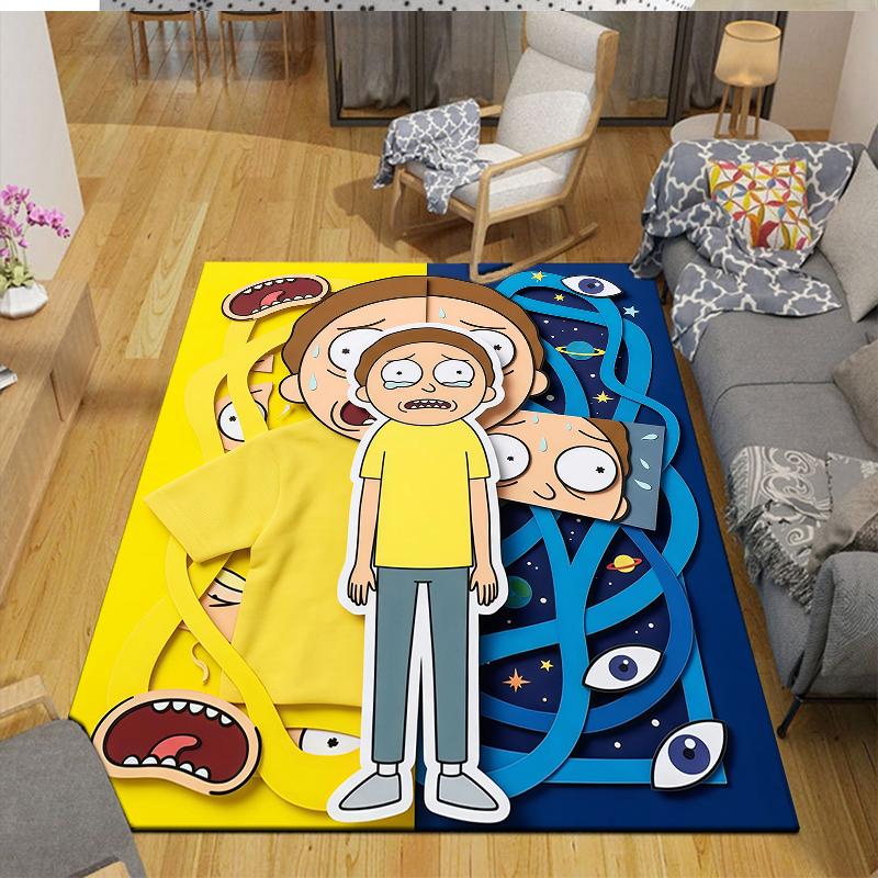 Morty Home Sofa Decoration for Living Room & Bedroom, Non‑Slip Play Flannel Floor Mat for Game Room