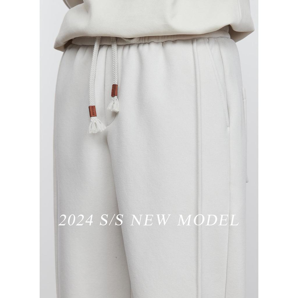 Yizhi Men's Winter Velvet-Lined Casual Straight-Leg Sweatpants