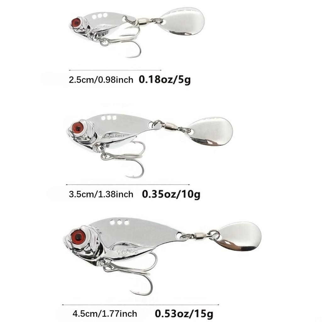 New Metal VIB Fishing Lure, Universal Freshwater Bait For Perch, Topmouth Culter And Horse Mouth Fish Angling