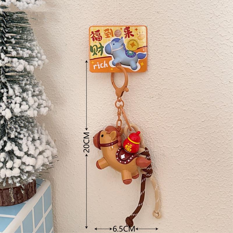 

Cartoon Rotatable Pony Pendant Keychain Kawaii Creative Horse Cute Doll Ornament Backpack Decoration Accessories Toy Gifts