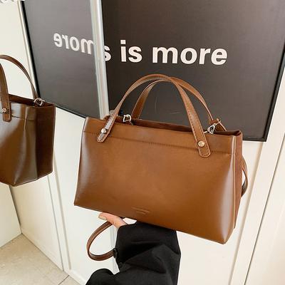 Модна повсякденна сумка-тоут жіноча осінь та зима нова ретро великої місткості на плече текстурна сумка під пахви