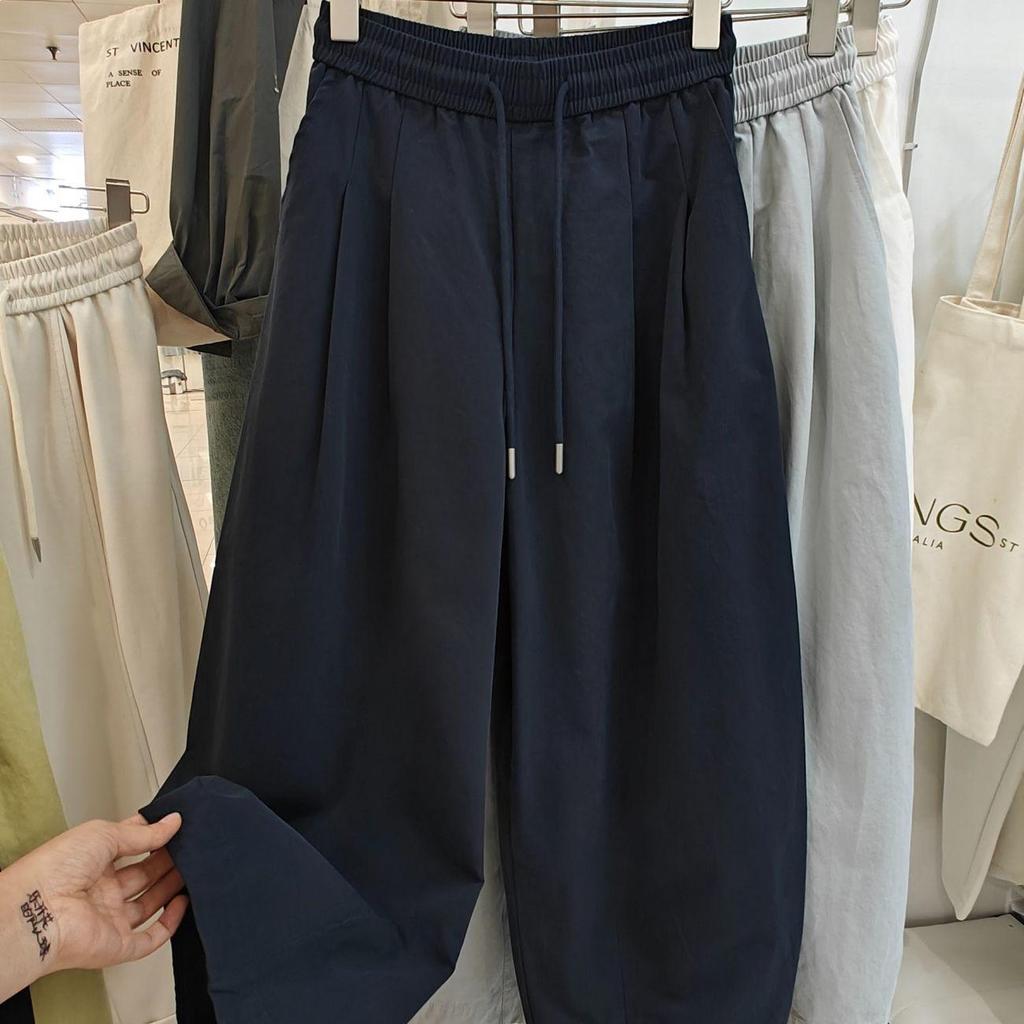 Quick-Dry Korean Style Women's Balloon Harem Pants - Cropped Wide-Leg Summer Fashion
