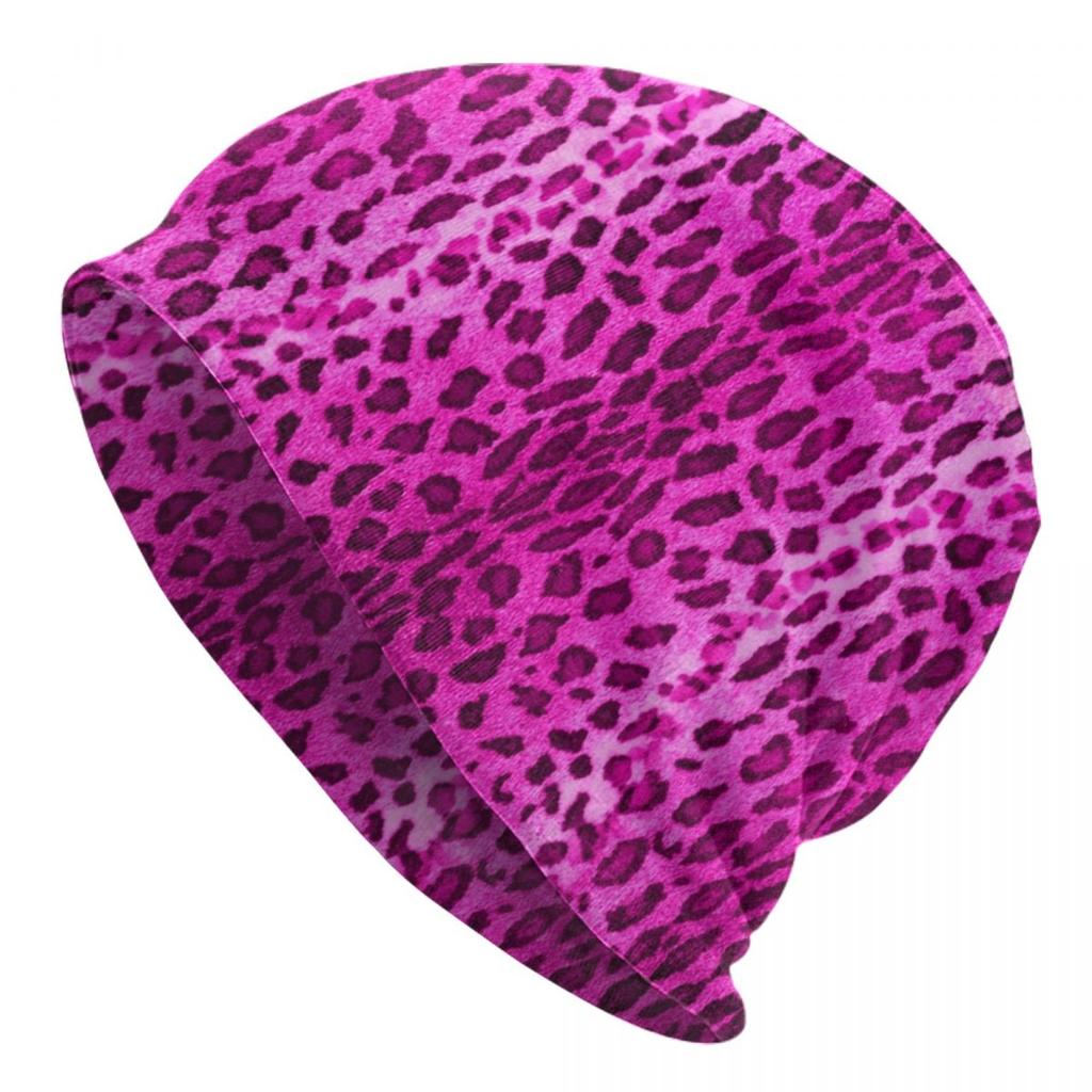 Leopard Fur Ethnic Tribal Geometric OrnaUnisexts Skullies Beanies Caps Winter Knit Hat Adult Animal Leather Texture Bonnet Hats