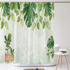 3D Tropical Green Plant Leaf Palm Cactus Bathroom Shower Curtain Home Decor Curtain Waterproof Fabric Shower Curtains With Hook