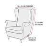 Funda de Silla con Respaldo de Terciopelo Elástica Spandex Funda de Silla Wingback Elástica Fundas de Sillón Elásticas Fundas de Sofá con Funda de Cojín de Asiento