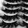 5 Par 25mm 8D Faux Mink Ögonfransar Fluffiga Naturliga Lösögonfransar Tjocka Dramatiska Faux Mink Ögonfransar