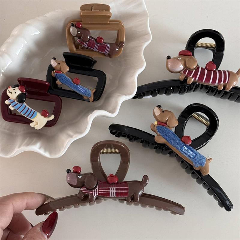 Dackel Haarspange Groß Cartoon Niedlich Krallenspangen Haarklammer Kopfschmuck Mode Haaraccessoires Für Frauen Mädchen