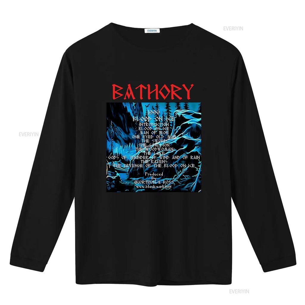 Bathory Blood On Ice Double Sided T Shirt Sizes S 3X Band Merch Rock Music vintage Washed Soft Unisex designer clothes Casual