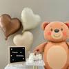 1 Piece of 116cm Tall Sitting Brown Bear Aluminum Foil Balloon Suitable for Birthday Party Decoration