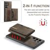 Detachable Leather Magnetic Card Pocket Phone Case for  S22 S23 S24 Plus Ultra, Luxury Wallet Case for Samsung S22 Ultra