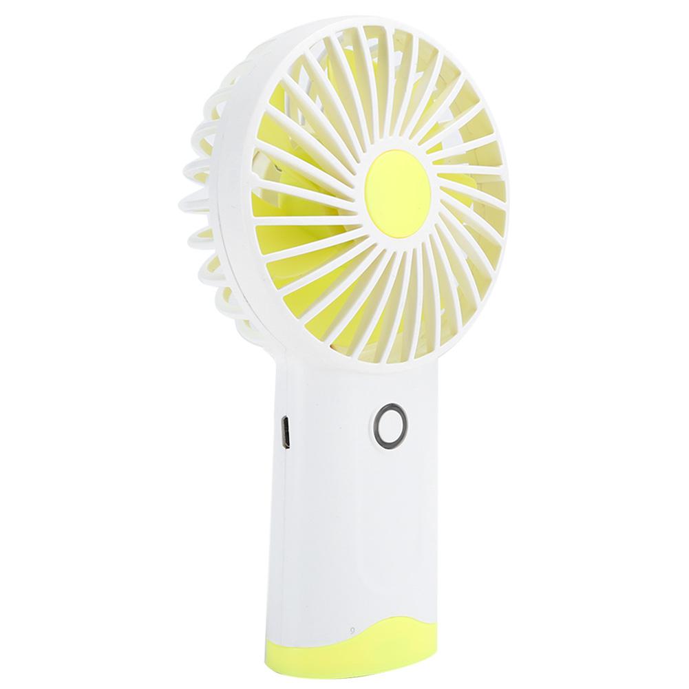 Mini Fan Handheld Portable Summer AirCooling Tool for Office Dormitory Desktop(Yellow )