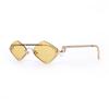 Fashion half-frame rhombus sunglasses metal high-end small frame modern trend catwalk Europe and the United States