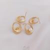 14K Gold Filled Sterling Silver Pearl Bead Stud Earrings - DIY Jewelry Making Kit.