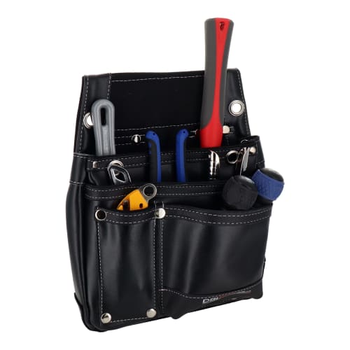 

Sankyo Corporation DBLTACT Genuine Leather Superior Nail Bag, 2 Tiers, Black, DTL-07-BK