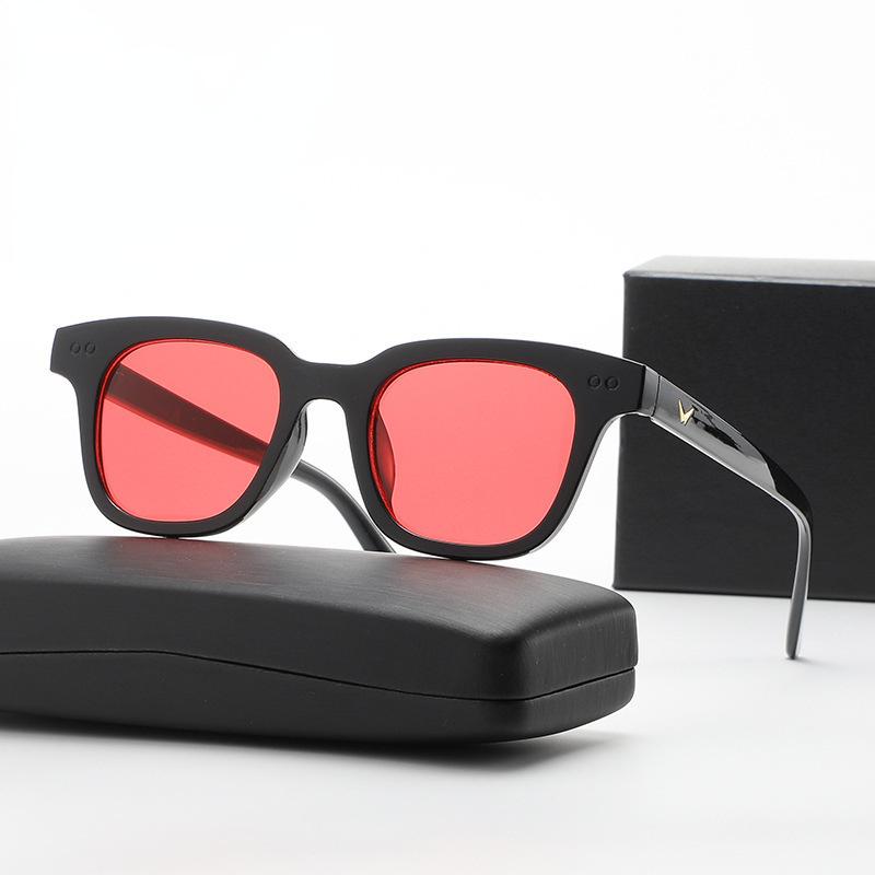 Sunglasses Men'S And Women'S Trendy Retro Color Transparent Glasses Square Frame Sunglasses Jelly Sunglasses