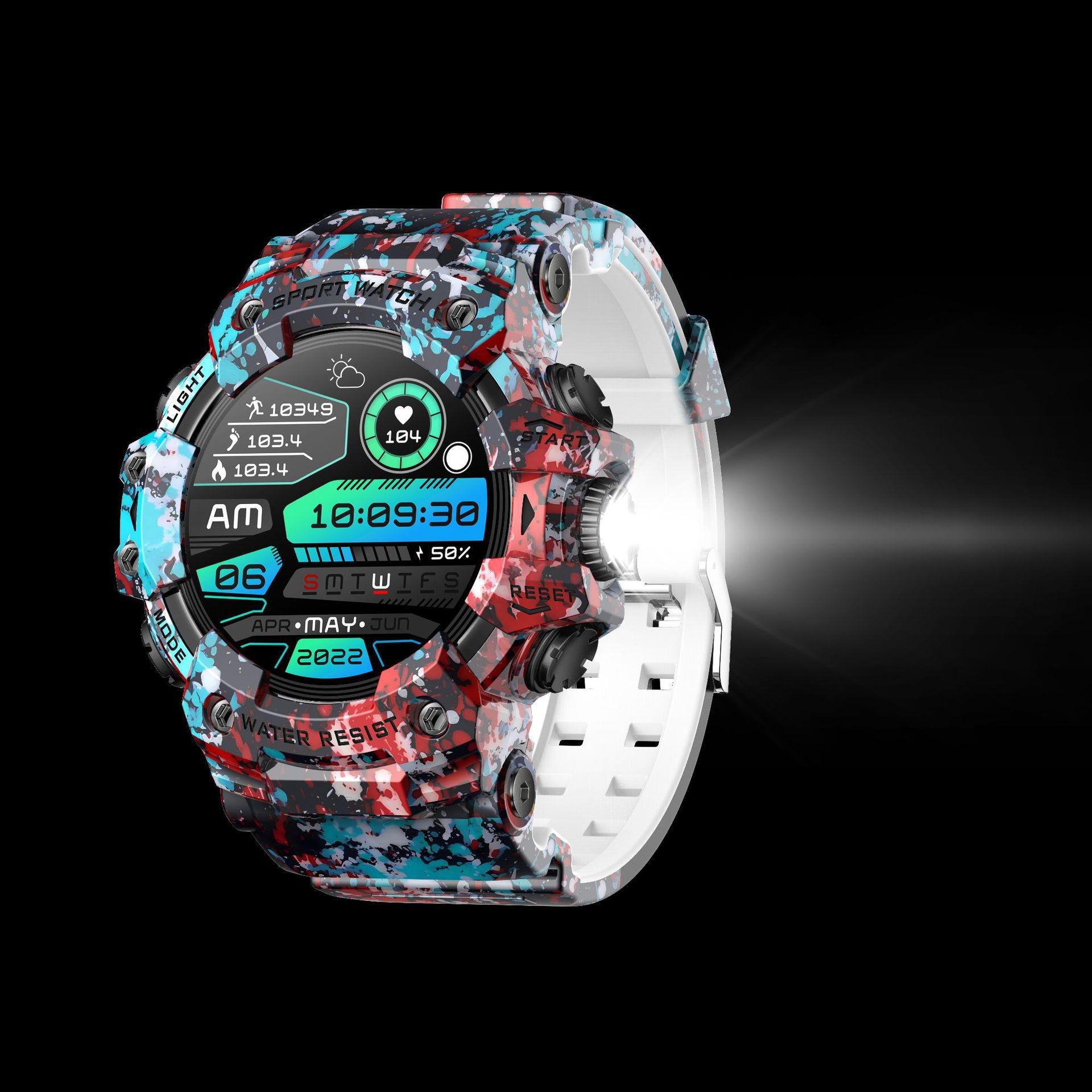 

LC21 Smartwatch: Bluetooth Calling, Flashlight, Compass, Message Alerts, Pedometer, Outdoor Sports & Blood Oxygen Monitor.