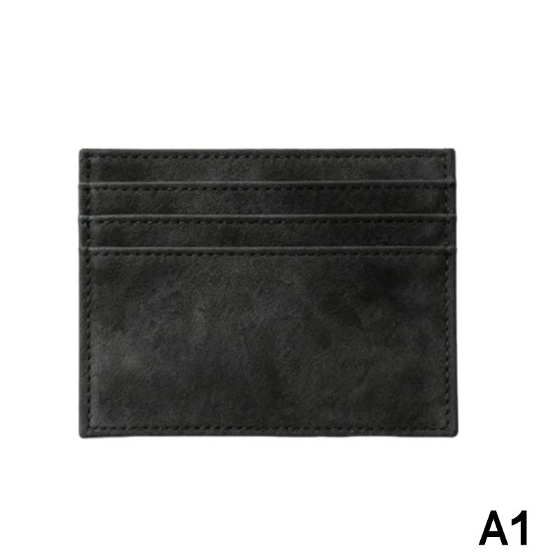 Suede Slim Card Holder With Multiple Card Slots Credit Bank Card Small Man Purses Perfect For Daily Commute Business Travel
