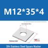 304 Stainless Steel Thickened Square Washer for Curtain Wall (M4-M16)