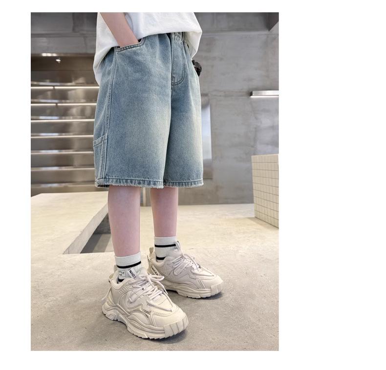 Boys' Summer Denim Shorts 2026 - Trendy Mid-Length Capris for Kids
