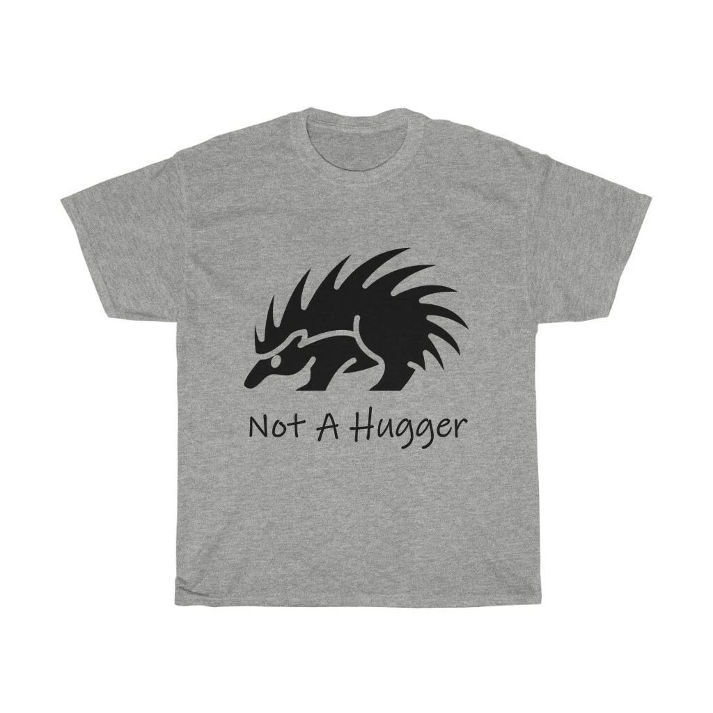 

Not A Hugger, Unisex Heavy Cotton T-shirt, Porcupine, Autistic, Autism XL