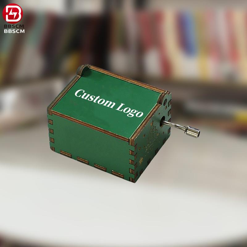 Wooden Hand Crank Music Box Custom Music Box (Army Green,Small) армия зеленый