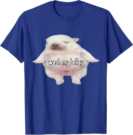Pibble Meme Wasch meinen Bauch Lustiges T-Shirt Y2k Humor Niedlicher Pibble Hund Grafik Spruch T-Shirt Schöne Tierdruck Kurzarm Blusen