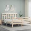 VidaXL Bed Frames with Headboard 160x200 Cm Solid Wood 3194971