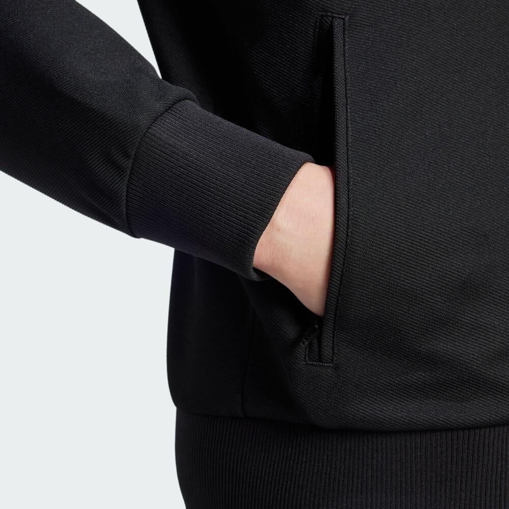 Adidas Originals 70S Fashion Zip Collar Long Sleeve Jacket Men Jacket Black JN5962