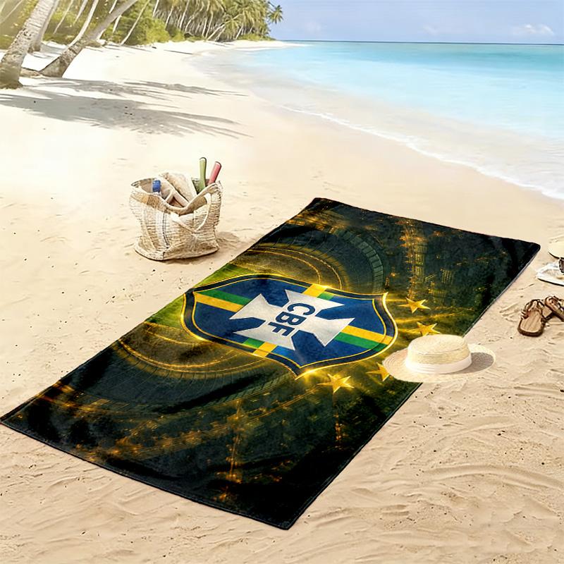 CBF Print Strandtuch, Großes Weiches Schnelltrocknendes Handtuch für Strand Camping Schwimmen