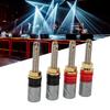 4 Pcs Banana Plug Connector Pure Copper 4mm Rhodium Plating Banana Plug Binding Post Connector for S