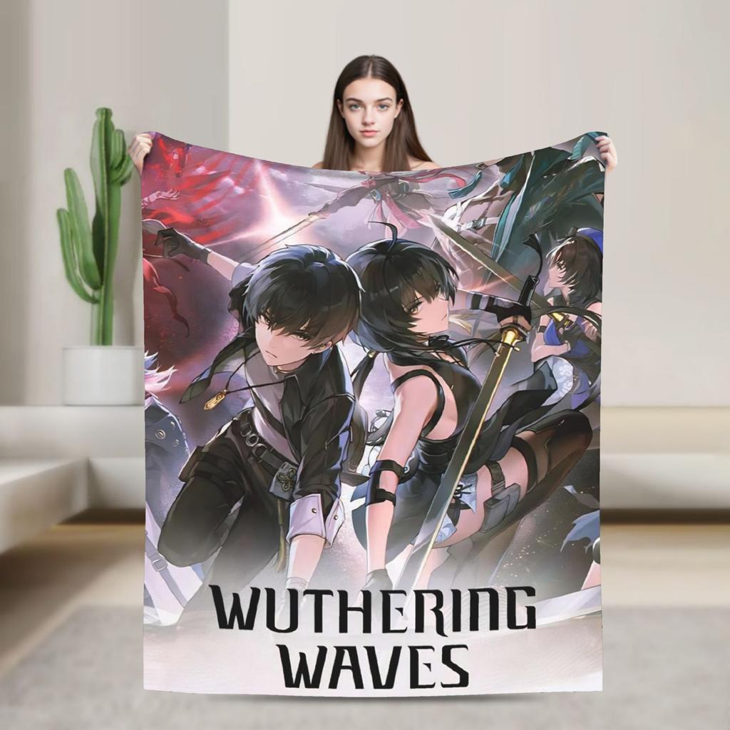 Chisa Wuthering Wave Galbrena Decke Warm Weich Flauschig Plüsch für Couch Sessel Sofa Bett Dekorative Flanell Tagesdecke Bettbezug