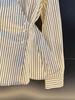 Women's Autumn 2025 Slimming Striped Long Sleeve Shirt with Irregular Waist-Cinching - Chic and Niche Style