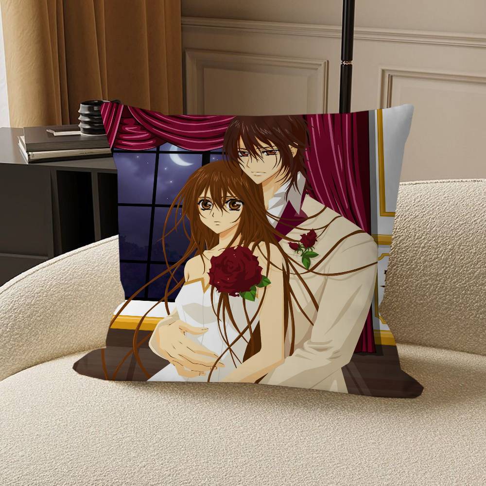 A-Animation V-Vampire Knight Cushion Cover Car Throw Pillow Case For Sofa Car Christmas Gift 40x40cm 45x45cm
